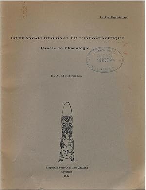 Image for Le Francais Regional de L'Indo-Pacifique. Essais de Phonologie. Le Francais Regional de L'Indo-Pacifique. Essais de Phonologie.