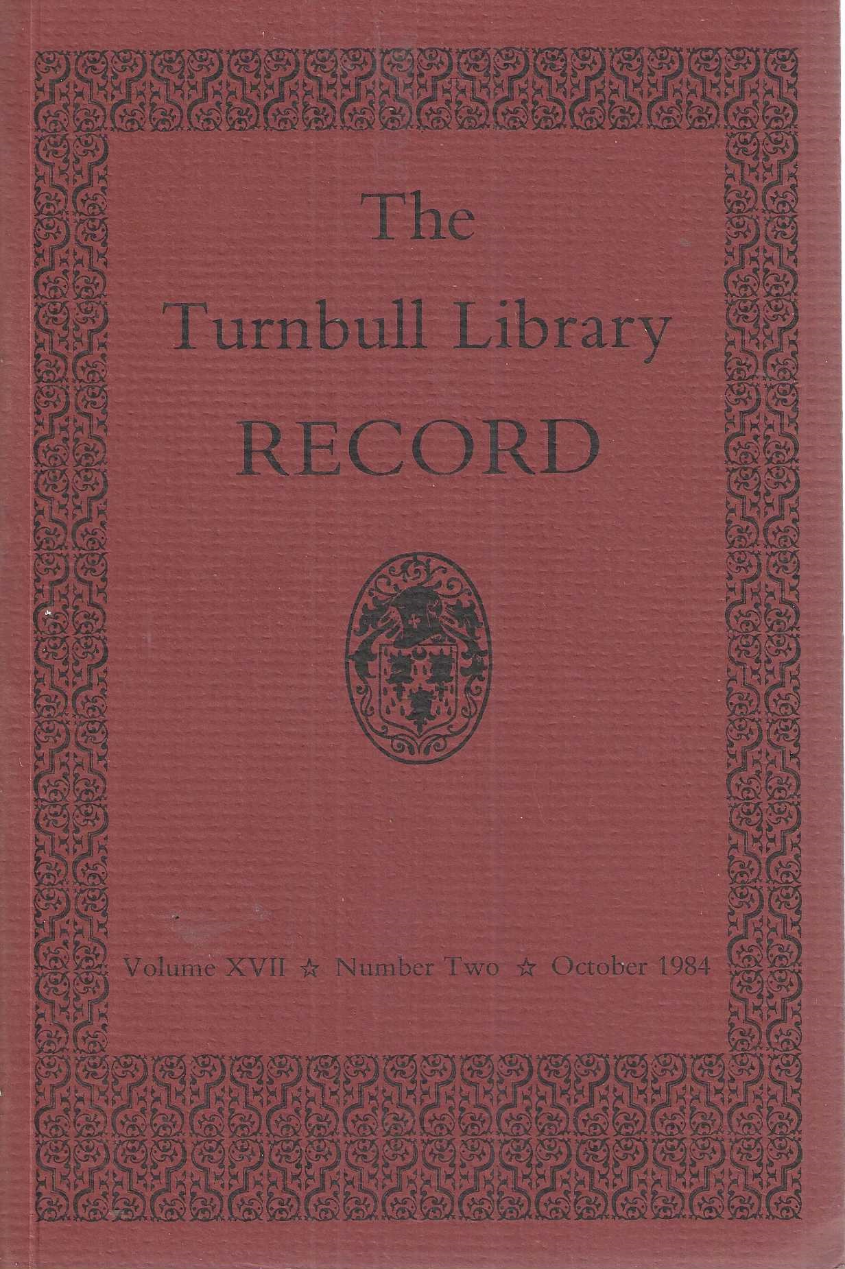 The Turnbull Library Record. Volume 17 Number 2. October 1984.