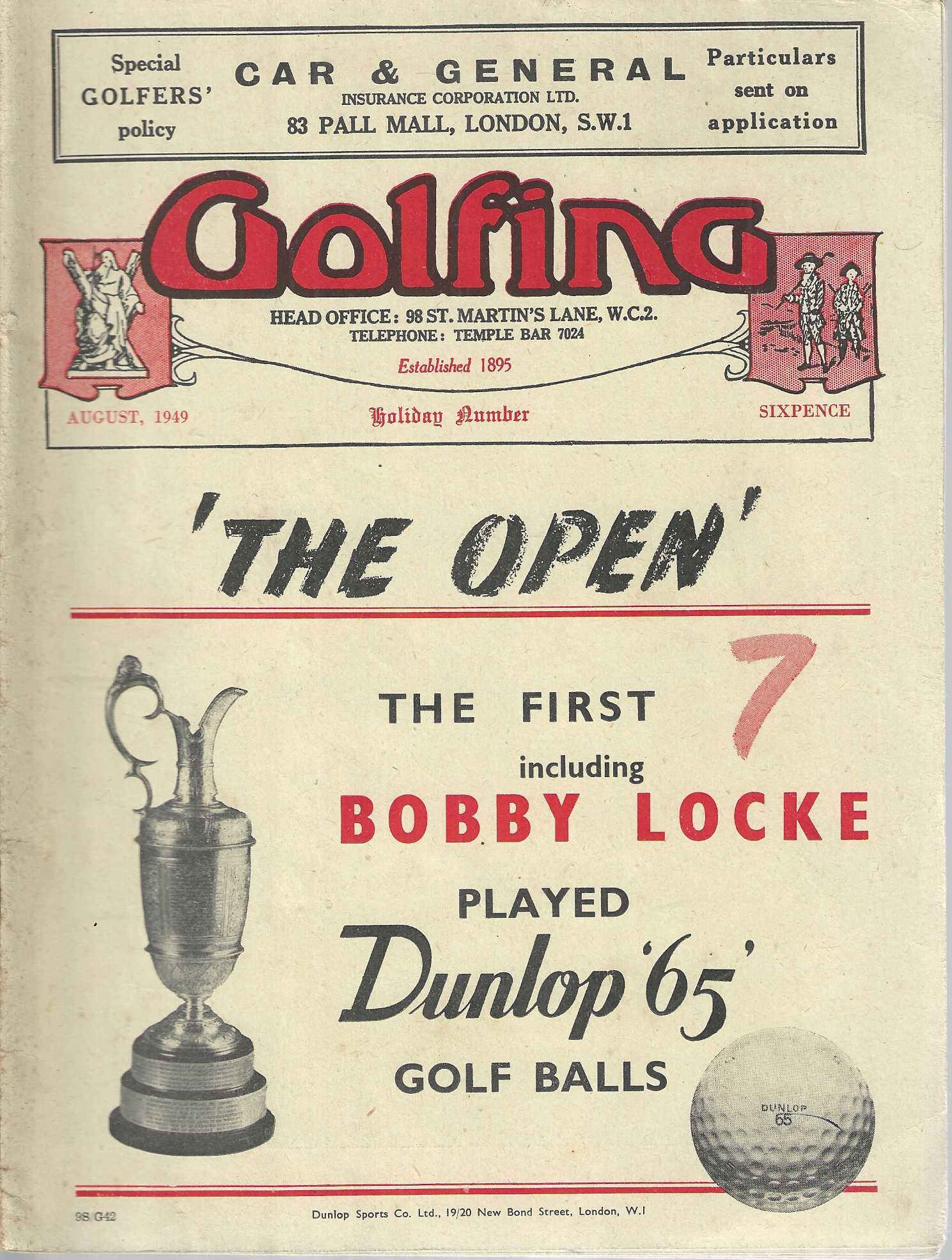 Golfing and Ladies' Golf. Vol. LXXIII, No. 1413, August 1949