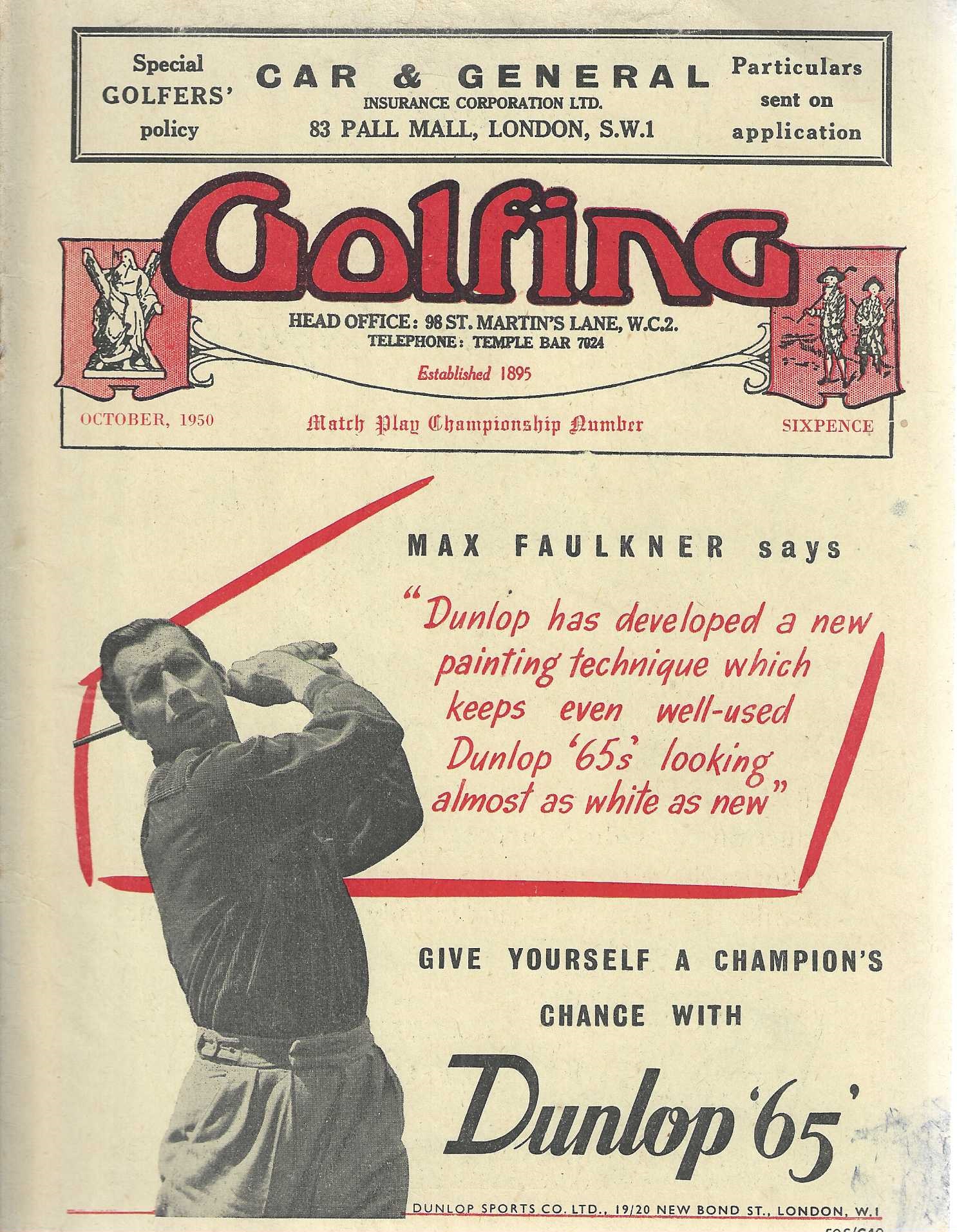 Golfing and Ladies' Golf. Vol. LXXIV, No. 1427, October 1950