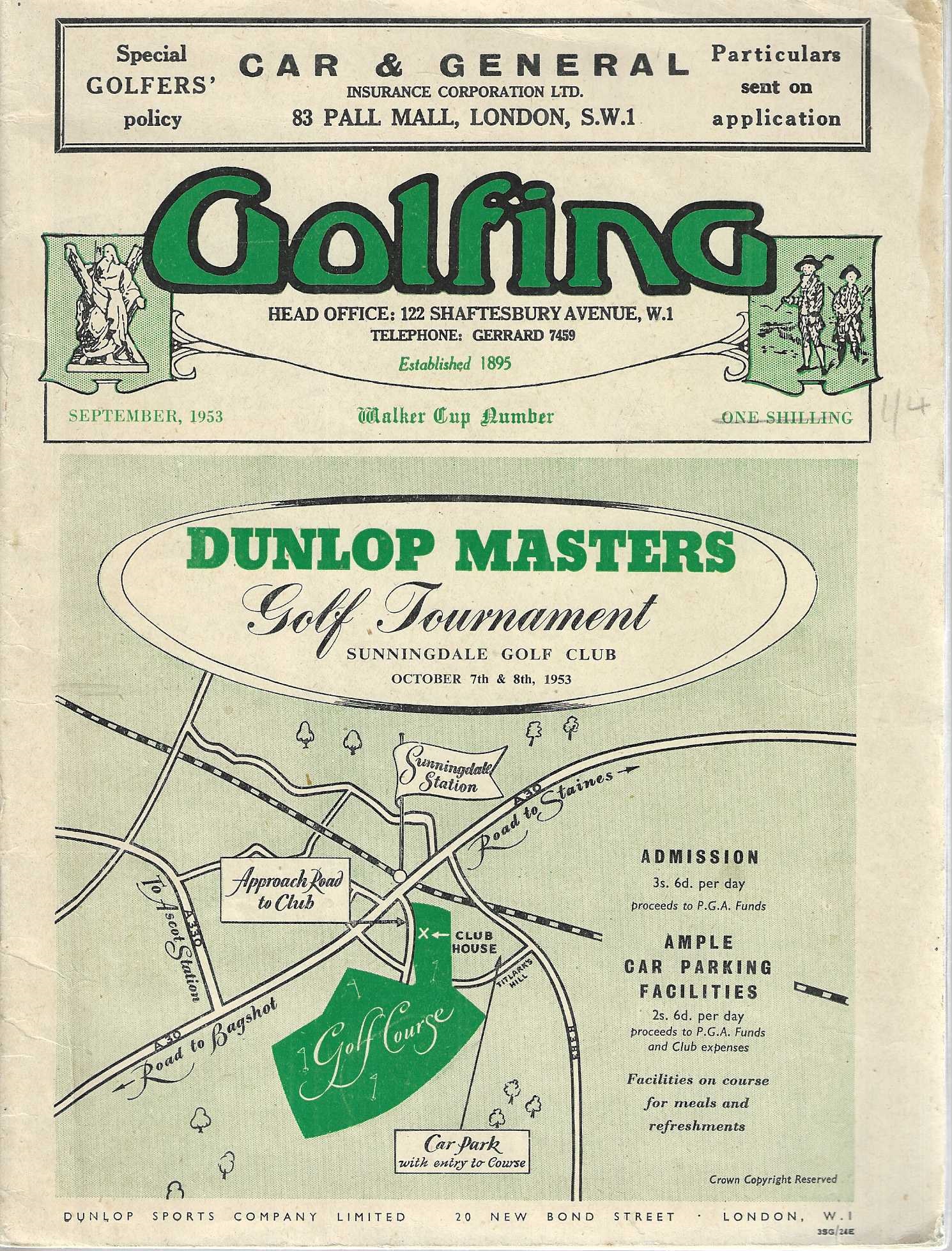 Golfing and Ladies' Golf. Vol. LXXVI, No. 1462, September 1953