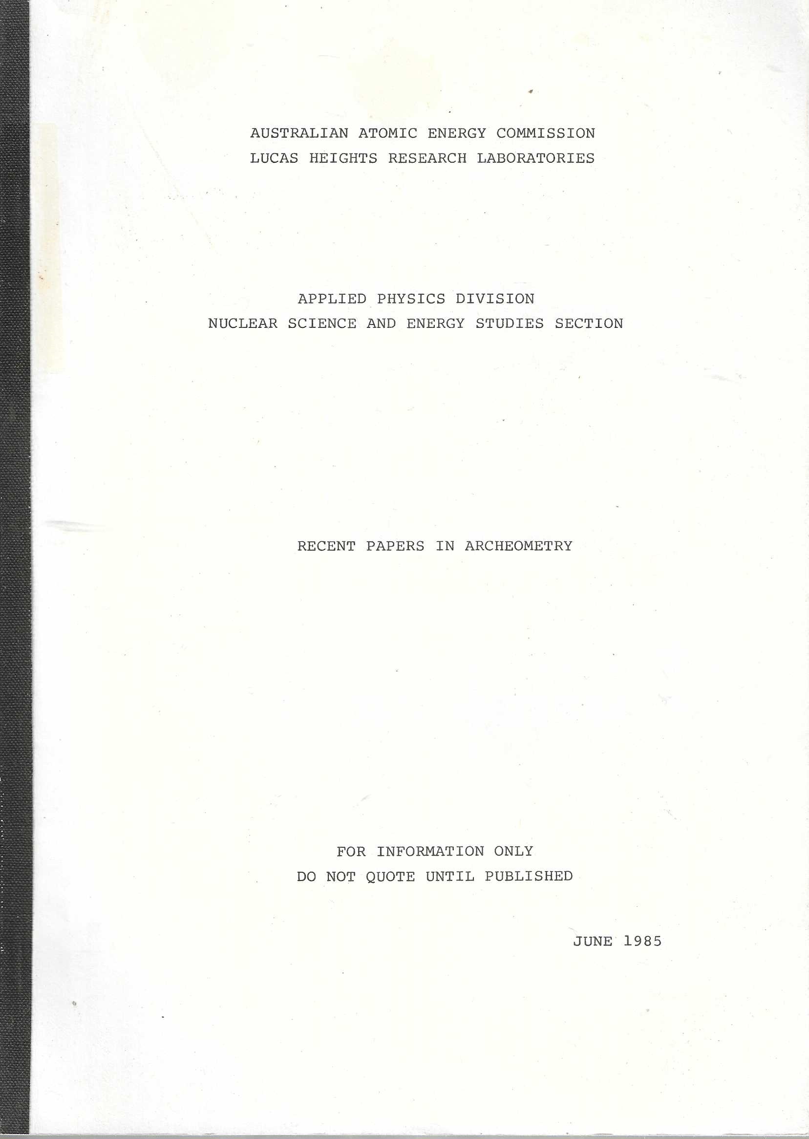 Image for Recent papers in archeometry Recent papers in archeometry