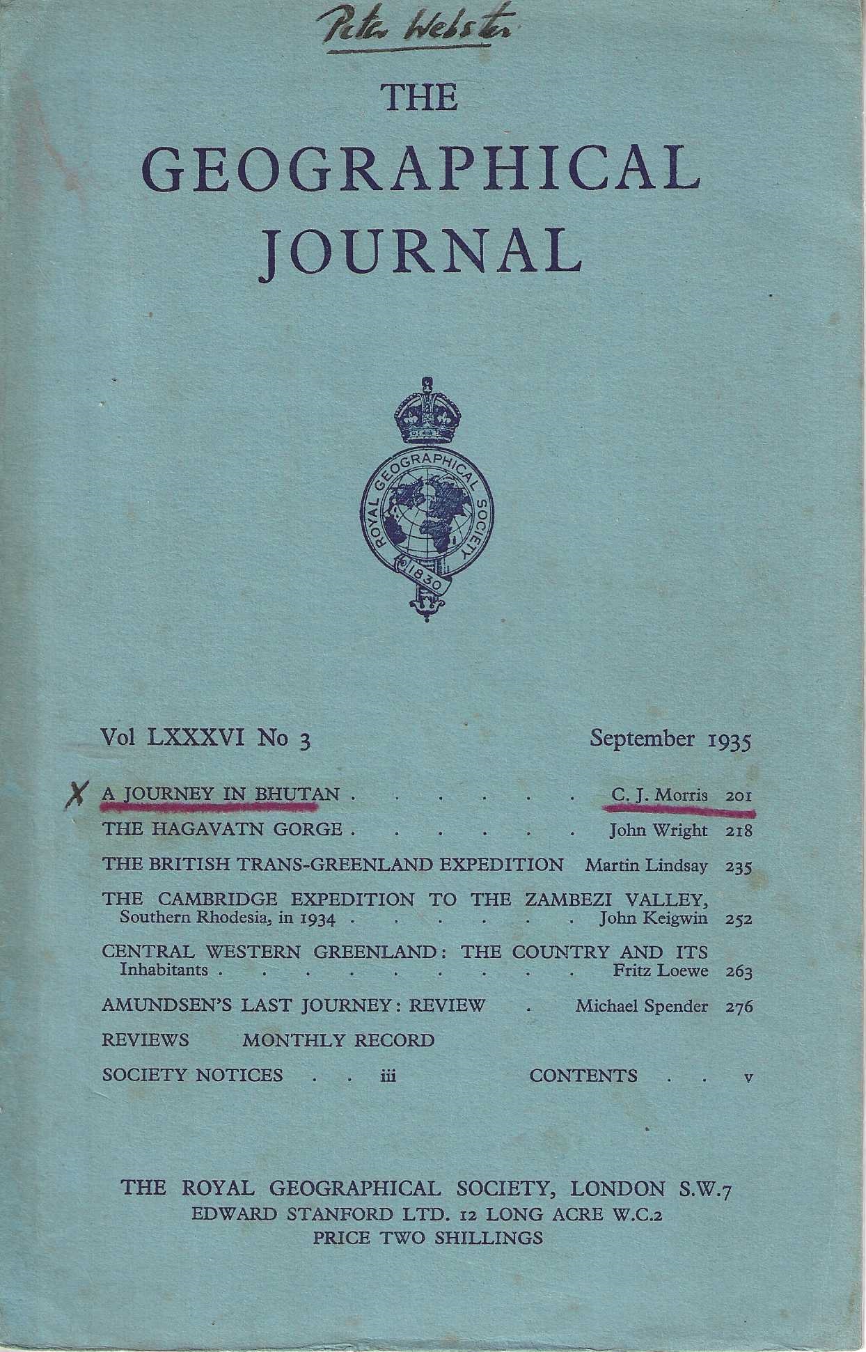 The Geographical Journal Vol. 86 No. 3 September 1935