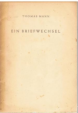 Ein Briefwechsel