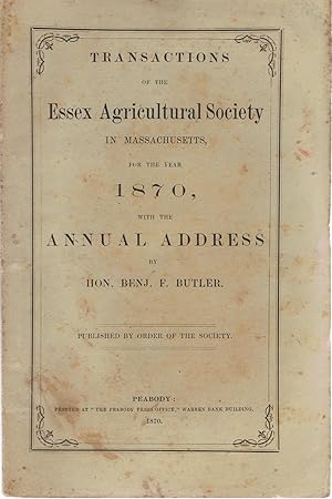 Transactions of the Essex Agricultural Society for the Years 1870 to 1881. (12 volumes)