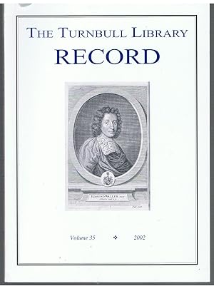 The Turnbull Library Record. Volume 35. 2002.