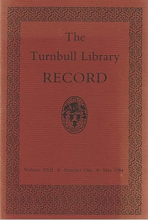 The Turnbull Library Record. Volume 17 Number 1. May 1984.