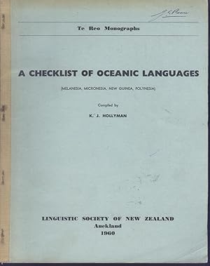 A Checklist of Oceanic Languages. (Melanesia, Micronesia, New Guinea, Polynesia)