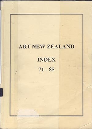 Art New Zealand Index Numbers 71-85.